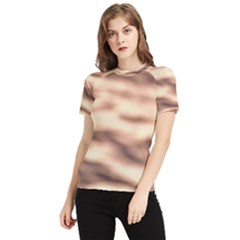 Pink  Waves Abstract Series No6 Women s Short Sleeve Rash Guard by DimitriosArt