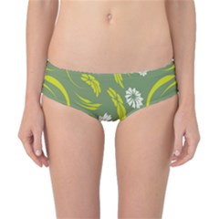Folk Flowers Print Floral Pattern Ethnic Art Classic Bikini Bottoms by Eskimos