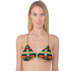 Abstract Pattern Geometric Backgrounds   Reversible Tri Bikini Top by Eskimos