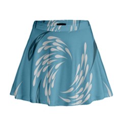 Folk Flowers Print Floral Pattern Ethnic Art Mini Flare Skirt by Eskimos