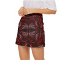 Floral folk damask pattern Fantasy flowers Floral geometric fantasy Mini Front Wrap Skirt View2