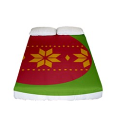 Seasons Greeting Christmas Ornament  Fitted Sheet (full/ Double Size) by mountainmushroomfamily