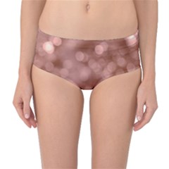 Light Reflections Abstract No6 Rose Mid-waist Bikini Bottoms by DimitriosArt
