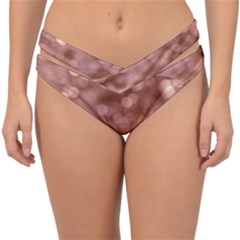 Light Reflections Abstract No6 Rose Double Strap Halter Bikini Bottom by DimitriosArt