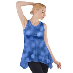 Light Reflections Abstract No5 Blue Side Drop Tank Tunic by DimitriosArt