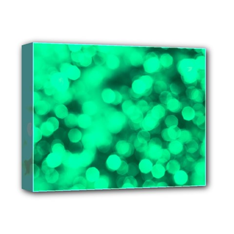 Light Reflections Abstract No10 Green Deluxe Canvas 14  X 11  (stretched) by DimitriosArt