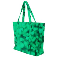 Light Reflections Abstract No10 Green Zip Up Canvas Bag by DimitriosArt