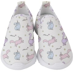 Unicorn Cats Pattern 2 Kids  Slip On Sneakers by Littlebird