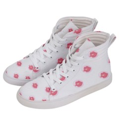 Lips Bubblegum Pattern Men s Hi-top Skate Sneakers by Littlebird