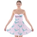 Narwales Stars  Pattern Pink Strapless Bra Top Dress View1