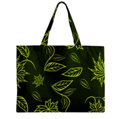 Folk Flowers Print Floral Pattern Ethnic Art Zipper Mini Tote Bag by Eskimos