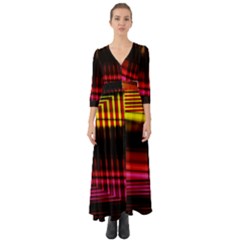 Gradient Button Up Boho Maxi Dress by Sparkle