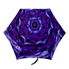 Purple  Waves Abstract Series No2 Mini Folding Umbrellas by DimitriosArt