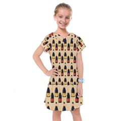 Champagne For The Holiday Kids  Drop Waist Dress by SychEva