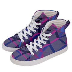 3d Lovely Geo Lines Women s Hi-top Skate Sneakers by Uniqued
