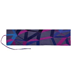 3d Lovely Geo Lines Roll Up Canvas Pencil Holder (l) by Uniqued