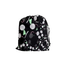 Digital Illusion Drawstring Pouch (medium) by Sparkle
