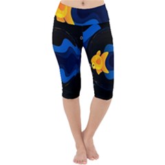 Digital Illusion Lightweight Velour Cropped Yoga Leggings by Sparkle