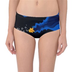 Digital Illusion Mid-waist Bikini Bottoms by Sparkle