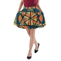 Abstract Pattern Geometric Backgrounds   A-line Pocket Skirt by Eskimos