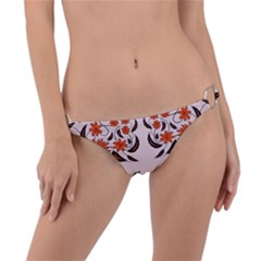 Floral Folk Damask Pattern  Ring Detail Bikini Bottom by Eskimos