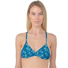 Folk Flowers Print Floral Pattern Ethnic Art Reversible Tri Bikini Top by Eskimos