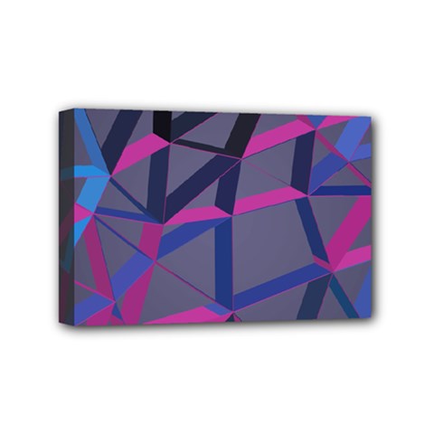 3d Lovely Geo Lines Mini Canvas 6  X 4  (stretched) by Uniqued