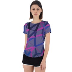 3d Lovely Geo Lines Back Cut Out Sport Tee by Uniqued