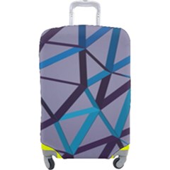 3d Lovely Geo Lines 2 Luggage Cover (large) by Uniqued