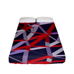 3d Lovely Geo Lines Vii Fitted Sheet (full/ Double Size) by Uniqued