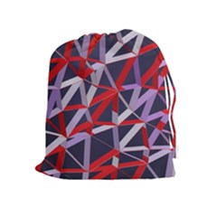 3d Lovely Geo Lines Vii Drawstring Pouch (xl) by Uniqued
