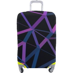 3d Lovely Geo Lines  V Luggage Cover (large) by Uniqued