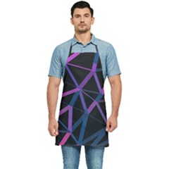 3d Lovely Geo Lines  V Kitchen Apron by Uniqued