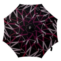 3d Lovely Geo Lines Iii Hook Handle Umbrellas (large) by Uniqued