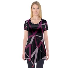 3d Lovely Geo Lines Iii Short Sleeve Tunic  by Uniqued