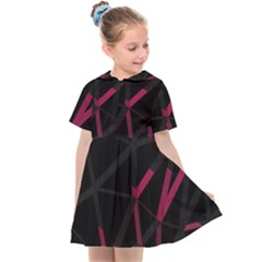 3d Lovely Geo Lines Viii Kids  Sailor Dress by Uniqued