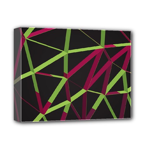 3d Lovely Geo Lines X Deluxe Canvas 14  X 11  (stretched) by Uniqued
