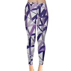 3d Lovely Geo Lines X Inside Out Leggings by Uniqued