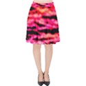 Red  Waves Abstract Series No15 Velvet High Waist Skirt View1
