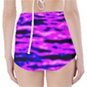 Purple  Waves Abstract Series No6 High-Waisted Bikini Bottoms View2