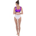 Purple  Waves Abstract Series No6 Bandaged Up Bikini Top View2