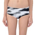 Black Waves Abstract Series No 2 Mid-Waist Bikini Bottoms View1