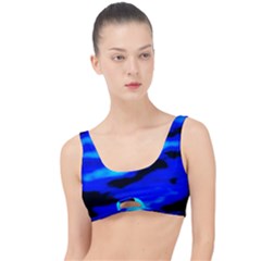 Blue Waves Abstract Series No13 The Little Details Bikini Top by DimitriosArt