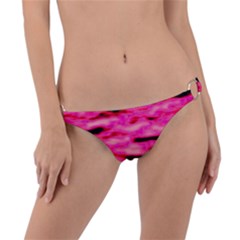 Rose  Waves Abstract Series No1 Ring Detail Bikini Bottom by DimitriosArt