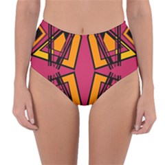 Abstract Geometric Design    Reversible High-waist Bikini Bottoms by Eskimos