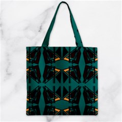 Abstract Geometric Design    Zipper Grocery Tote Bag by Eskimos