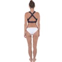 Floral pattern paisley style Paisley print.  Cross Back Hipster Bikini Top  View2
