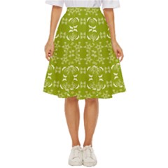 Floral Folk Damask Pattern  Classic Short Skirt by Eskimos