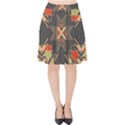 Abstract geometric design    Velvet High Waist Skirt View1