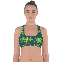 Folk Flowers Print Floral Pattern Ethnic Art Cross Back Hipster Bikini Top  by Eskimos